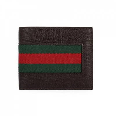 [구찌] 웹 레더 브라운 408827 남성용 지갑 gu0017q - Gucci Web Leather Brown Mens Wallet