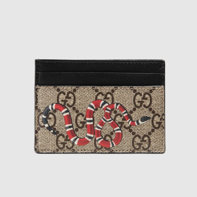 [구찌] 스네이크 프린트 GG 수프림 451277 남성용 카드 케이스 gu0024q - Gucci Snake print GG Supreme card case