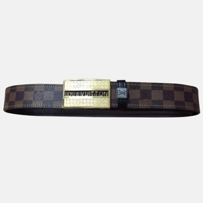 [루이비통]신상 다미에 이니셜 앙방퇴르 블랙/브라운 남성용 벨트 lv0018y - Louis Vuitton Damier Initials inventeur Black/Brown Mens Belt