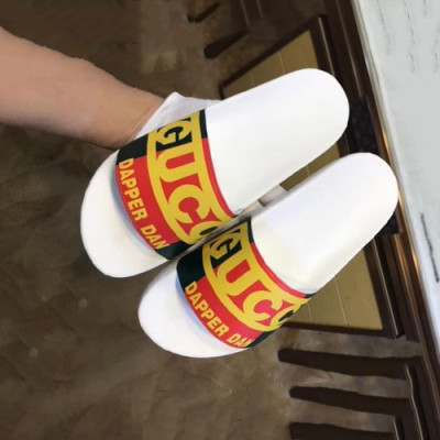 [구찌]신상 러버 슬라이드 화이트 남성용 슬리퍼 gu0034x - Gucc Slide Luber White Mens Slippers