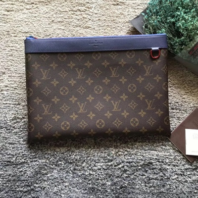 Louis Vuitton Pochette Apollo Clutch Bag ,34cm- 루이비통 포쉐트 아폴로 클러치백 M63048,LOUB0015,34cm,3색(브라운+블루,브라운+카키,블루+카키)