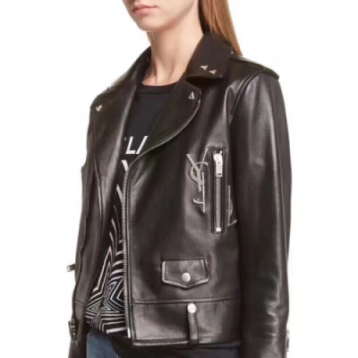 [매장판] SAINT LAURENT 2018 LADIES LEATHER JACKET - 입생로랑 여성 가죽 자켓 YSL003