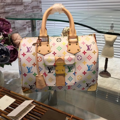 Louis Vuitton Multi SPD White Tote Bag,30cm - 루이비통 멀티스피디 화이트 토트백 M92643,LOUB0187 ,30cm