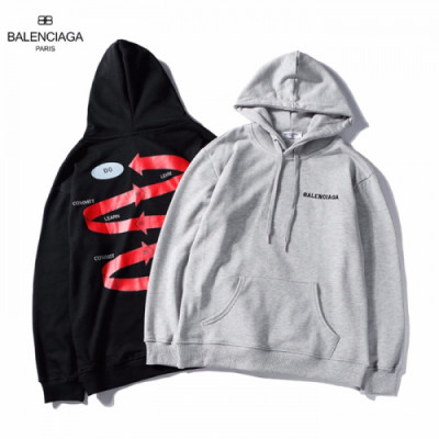 BALENCIAGA 2018 COTTON HOOD TEE - 발렌시아가 코튼 후드티 BAL0019 , 2색 (블랙 ,그레이)