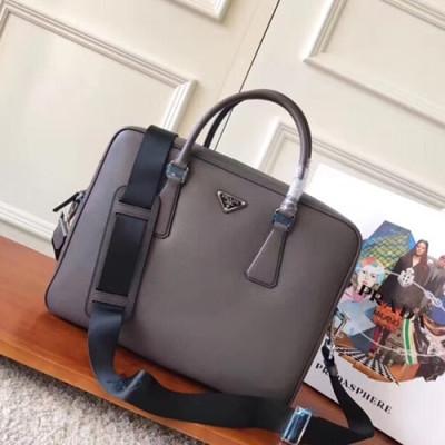 Prada Saffiano Mens Business Bag,36CM - 프라다 사피아노  남성용 서류가방 2VE891-2 ,36CM