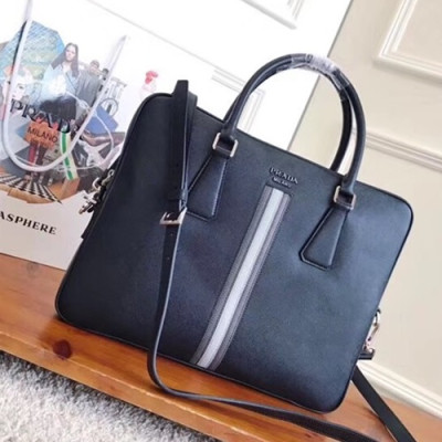 Prada Saffiano Mens Business Bag,36CM - 프라다 사피아노  남성용 서류가방 2VE368-18 ,36CM