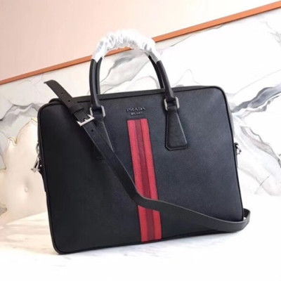 Prada Saffiano Mens Business Bag,36CM - 프라다 사피아노  남성용 서류가방 2VE368-19 ,36CM