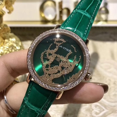 CARTIER LADIES REVELATION DUNE PANTHERE VERSION AUTOMATIC MOVEMENT - 까르띠에 레이디스  REVELATION DUNE PANTHERE 버전 오토매틱 무브먼트,그린