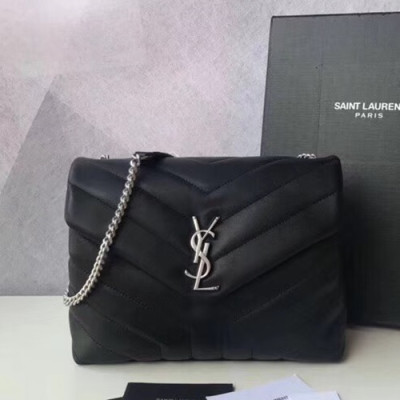 Saint Laurent Women Y Matelasse Chain Shoulder Bag,24CM - 입생로랑 여성용  Y 마틀라세 체인 숄더백 464676 ,SLB0004,24CM,블랙