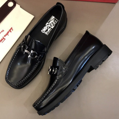 FERRAGAMO 2018 MENS U-TIP LEATHER LOAFER  - 페레가모 남성 유팁 레더 로퍼 FER0060 , 사이즈 (240 - 265)