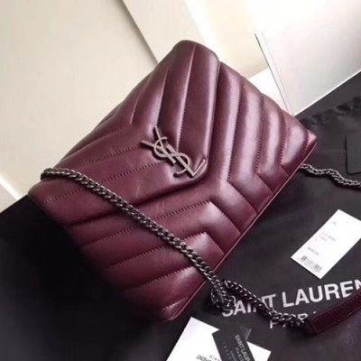 Saint Laurent Women Monogram Small Chain Shoulder Bag ,24CM - 입생로랑 여성용 모노그램 스몰 체인 숄더백 464676 ,SLB0054,24CM,레드