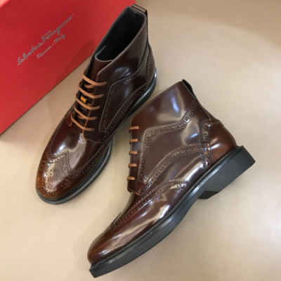 FERRAGAMO 2018 MENS LEATHER ANKLE BOOTS  - 페레가모 남성 레더 앵클부츠 FER0062 , 사이즈 (240 - 275)