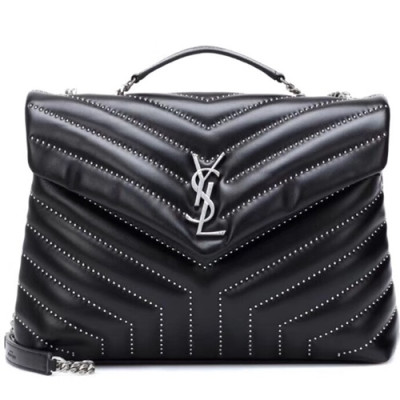 Saint Laurent Women Monogram Chain Shoulder Bag ,30CM - 입생로랑 여성용 모노그램 체인 숄더백 459749,SLB0146,30CM,블랙