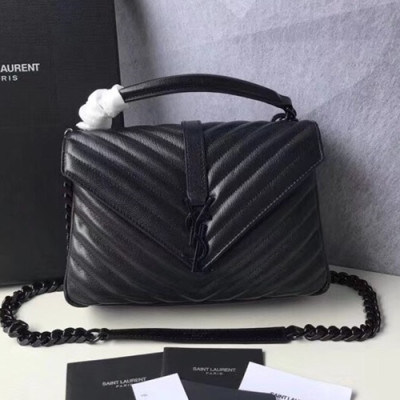 Saint Laurent Women Monogram Shoulder Bag,24CM - 입생로랑 여성용 모노그램 숄더백 428056,SLB0157,24CM,블랙