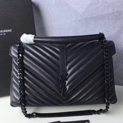 Saint Laurent Women College Monogram Shoulder Bag,32CM - 입생로랑 여성용 컬리지 모노그램 숄더백 392738,SLB0161,32CM,블랙