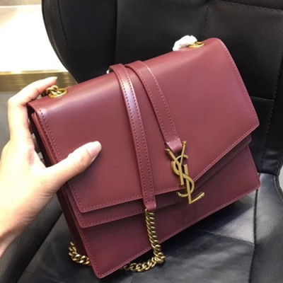 Saint Laurent Women Sulpice Medium Chain Shoulder Bag,23.5CM - 입생로랑 여성용 쉴피스 미듐 체인 숄더백 532629,SLB0184,23.5CM,레드