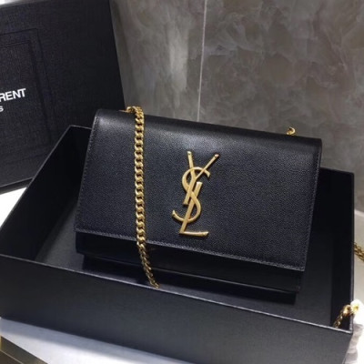 Saint Laurent Women Chain Shoulder Bag,20CM - 입생로랑 여성용 체인 숄더백 464390,SLB0186,20CM,블랙(금장)