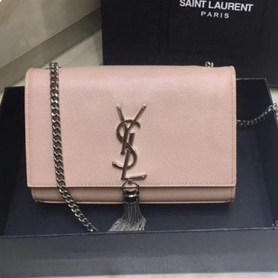 Saint Laurent Women Kate Monogram Tassel Chain Shoulder Bag,20CM - 입생로랑 여성용 케이트 모노그램 태슬 체인 숄더백 474366, SLB0226,20CM,핑크