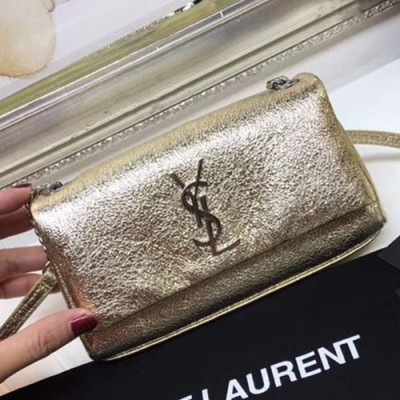 Saint Laurent Women Mini West Hollywood Shoulder Bag,18CM - 입생로랑 여성용 미니 웨스트 헐리우드 숄더백 481524, SLB0242,18CM,옐로우골드