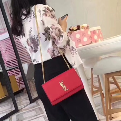 Saint Laurent Women Kate Monogram Shoulder Bag,20/24CM - 입생로랑 여성용 케이트 모노그램 숄더백 470429/470428, SLB0244 ,20/24CM, 레드