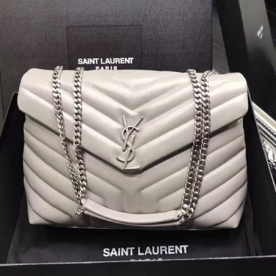 Saint Laurent Women Monogram Chain Shoulder Bag,30CM - 입생로랑 여성용 모노그램 체인 숄더백 459749, SLB0247,30CM,연그레이