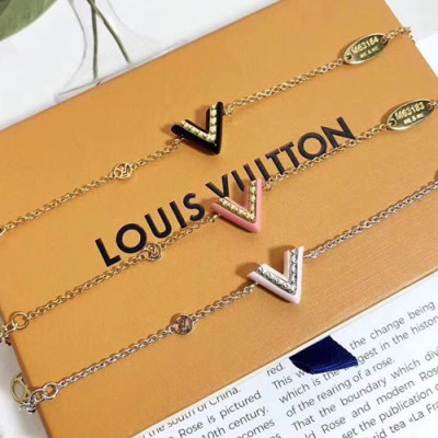 Louis Vuitton Yellow Gold Bangle  - 루이비통 여성용 팔지18k 도금 옐로우 골드  3색(블랙,핑크,연핑크)