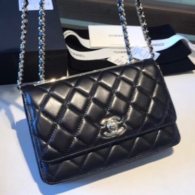 Chanel WOC Chain Cross Bag ,19CM - 샤넬 WOC 체인 크로스백,CHAB0003,19CM,블랙