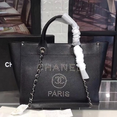 [커스텀급]Chanel Women Tote Shoulder Bag,33CM - 샤넬 여성용 토트 숄더백,CHAB0026,33CM,블랙