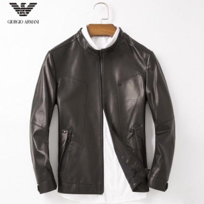 ARMANI 2018 MENS DOWN LEATHER JACKET - 알마니 남성 다운 가죽자켓 ARM0073 , 사이즈 (L - 4XL)