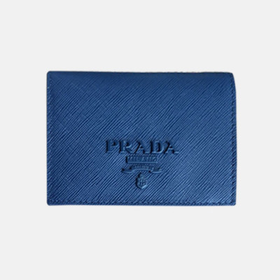 Prada 2018 Ladies Saffiano Wallet - 프라다 여성 신상 사피아노 반지갑 Pra0184x.Size11cm.블루