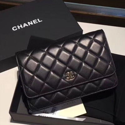 Chanel WOC Chain Cross Bag,19CM - 샤넬 WOC 체인 크로스백,CHAB0083,19CM,블랙