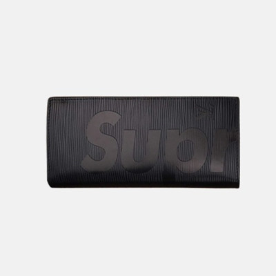 Louis Vuitton 2018 Mens Long Black Supreme Brazza Wallet M 60622 - 슈프림 루이비통 브라짜월릿 LOU0187 19CM