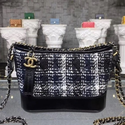 Chanel 2018 Gabrielle  Hobo Shoulder Bag  ,20CM - 샤넬 2018 가브리엘 호보 숄더백,CHAB0127,20CM,블랙+화이트