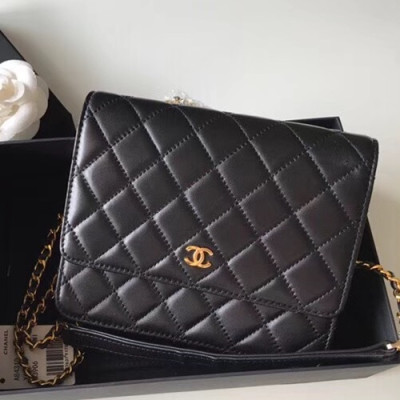 Chanel WOC Chain Cross Bag,17CM - 샤넬 WOC 체인 크로스백,CHAB0150,17CM,블랙