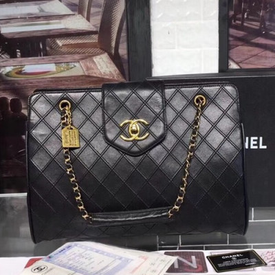 Chanel 2018/2019 Women Tote Shoulder Bag,28CM - 샤넬 2018/2019 여성용 토트 숄더백  - CHAB0171,28CM,블랙