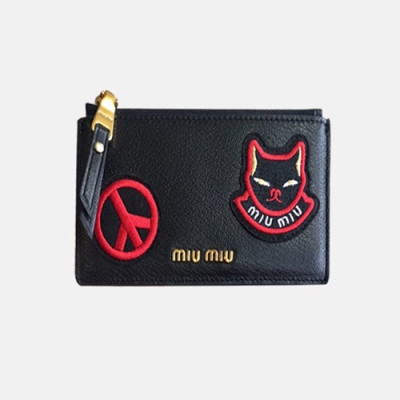 2018/19 MiuMiu Ladies Patch Card Wallet  5M B006 - 미우미우 여성 패치 카드지갑 MIU002X 15.5CM