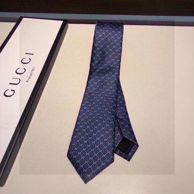 GUCCI  MENS  NECKTIE  NAVY - 구찌  남성용 넥타이 네이비 guu0001