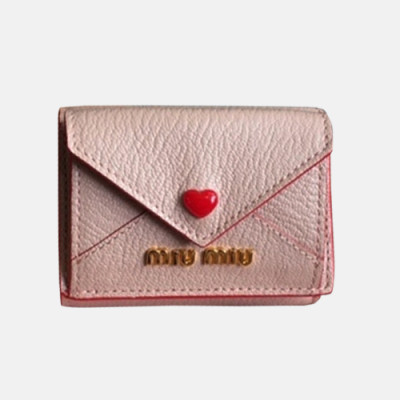 MiuMiu 2018 Ladies Heart Small Purse 5MH020 - 미우미우 하트반지갑 MIU0023X  9.5CM