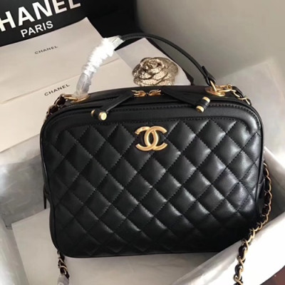 Chanel 2018/2019 Tote Chain Shoulder Bag,25CM - 샤넬 2018/2019 토트 체인 숄더백 CHAB0265,25CM,블랙