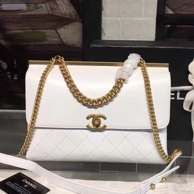 Chanel 2018/2019 Women Flap Shoulder Bag,23/28CM - 샤넬 2018/2019 여성용 플랩 숄더백 CHAB0278,23/28CM,화이트