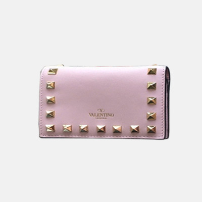 Valentino 2018 Rockstud Leather Card Cace - 발렌티노 신상 락스터드 레더 카드지갑 VAL0067 11CM