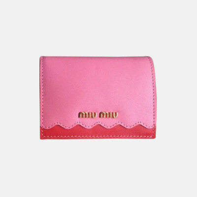 MiuMiu 2018 Ladies Madras Leather Wallet 5MV504 - 미우미우 여성 똑딱이 반지갑 MIU0060X  8CM