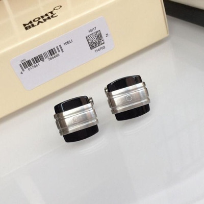 MONTBLANC  MENS WHITE GOLD  CUFFS - 몽블랑  남성용 18k도금 화이트 골드 커프스 단추