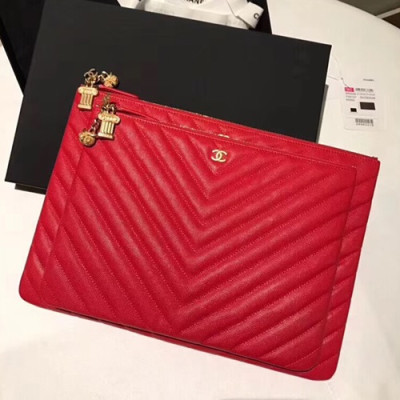 Chanel 2018 Lady Clutch Bag,28/33CM - 샤넬 2018 레이디 클러치, CHAB0336,28/33CM,레드