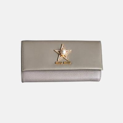 MiuMiu 2018 Ladies Star Jewelry Flap Long Purse 5MH369 - 미우미우 스타 쥬얼리 플랩 장지갑 MIU0101X  19.5CM