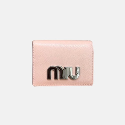 MiuMiu 2018 Ladies Madras Leather Wallet 5MD204# - 미우미우 여성 똑딱이 반지갑 MIU0107X  8CM