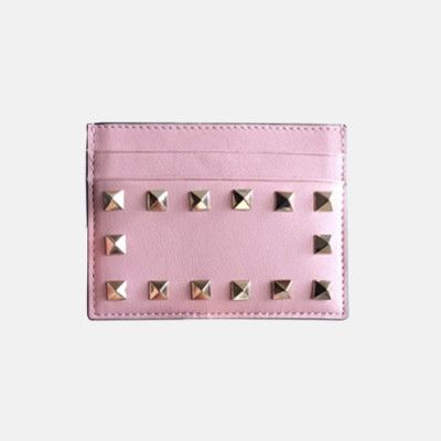 2018/19 Valentino Rockstud Leather Card Cace - 발렌티노 신상 락스터드 레더 카드지갑 VAL0089 10.5CM