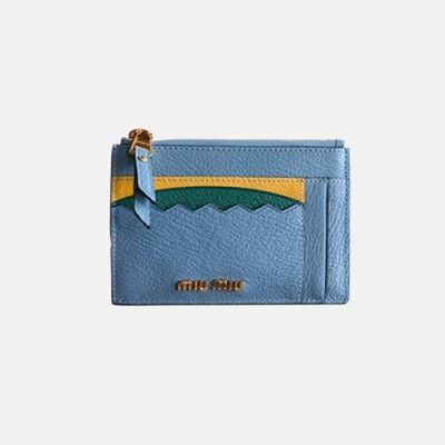 MiuMiu 2018 Ladies Madras Leather Card Wallet 5MC446 - 18FW 미우미우 마드라스 지퍼형 카드지갑 MIU0114X  13.5CM