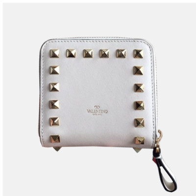 Valentino 2018 Rockstud Leather Zippy Coin Purse - 발렌티노 신상 락스터드 레더 지피 동전지갑 VAL0092 10.5CM