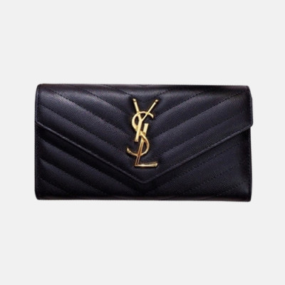 Saint Laurent 2018 Ladies  Matlase Monogram Caviar Long Purse 372264 - 18FW 생로랑 모노그램 캐비어 장지갑 YSL0015 19CM